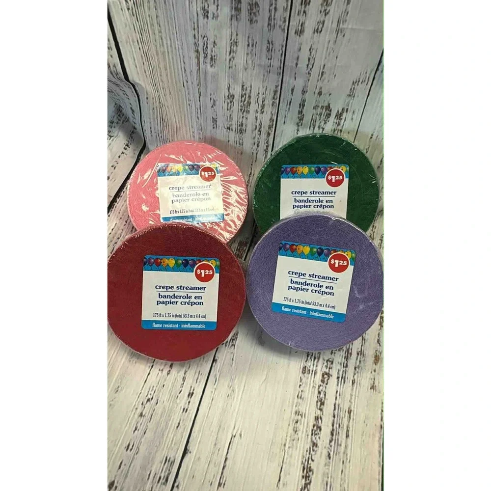 Crepe Streamer Roll Red Flame Resistant Party Decoration‎ Craft